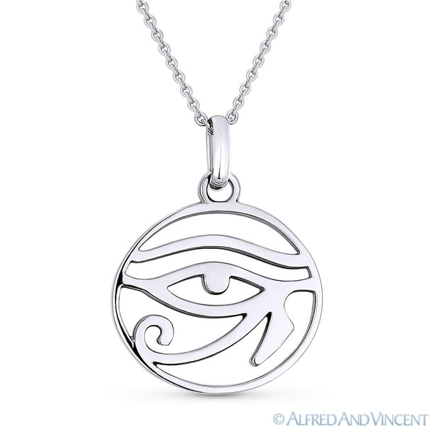 4 Eye of Horus Pendants Egyptian Charms Antiqued Silver Round 2 Sided 18mm 4 Eye of Horus Pendants Egyptian Charms Antiqued Silver Round 2 Sided 18mm